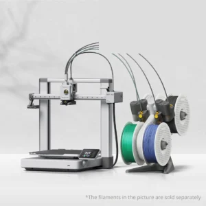 Bambu Lab A1 3D printer with the four spool AMS lite alongside