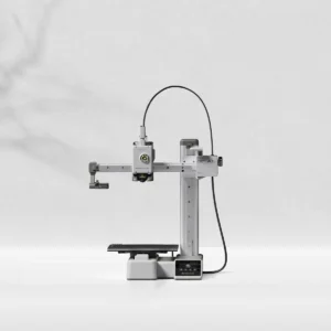 Bambu Lab A1 mini compact desktop 3D printer, front three quarter view