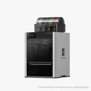 Bambu Lab H2S large format 3D printer with an AMS unit mounted on top